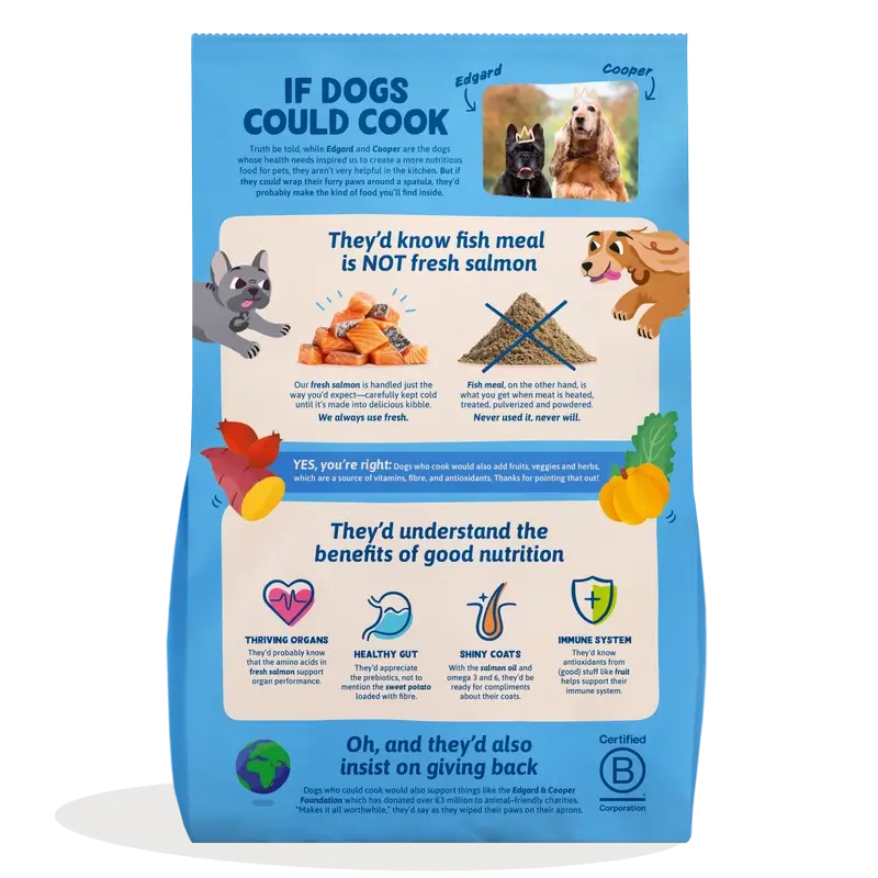 Edgard & Cooper Cibo per cani adulti di taglia grande con salmone fresco, 12 kg