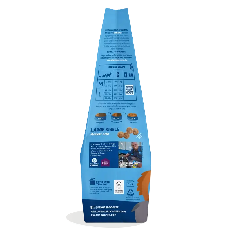 Edgard & Cooper Cibo per cani adulti di taglia grande con salmone fresco, 12 kg