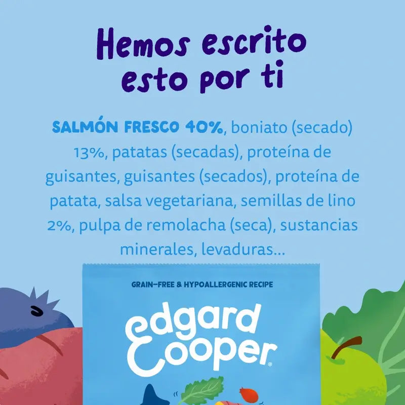 Edgard & Cooper Cibo per cani adulti di taglia grande con salmone fresco, 12 kg