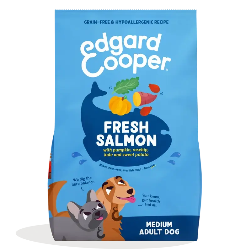 Edgard & Cooper Cibo medio per cani adulti con salmone fresco , 7 kg