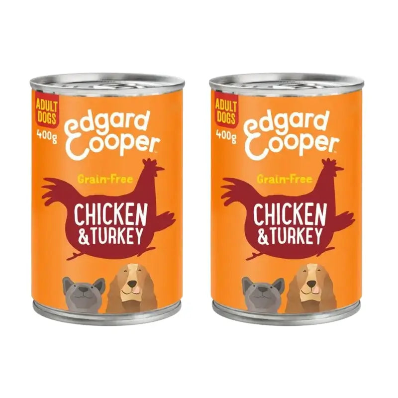 Edgard & Cooper Cibo Umido per Cani 6X400G Pollo, Confezione Da 2