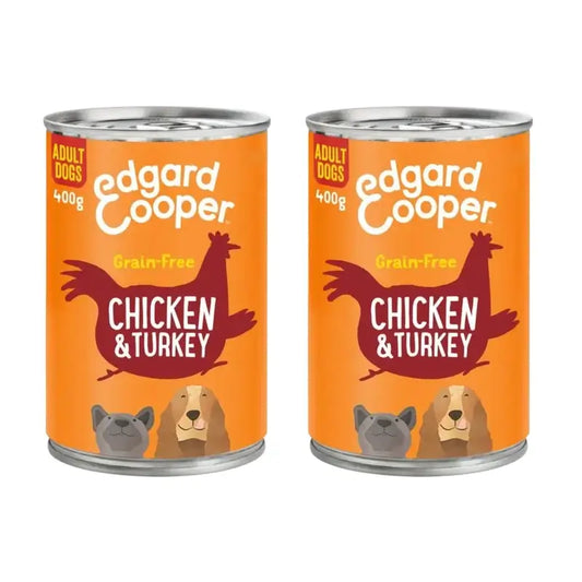 Edgard & Cooper Cibo Umido per Cani 6X400G Pollo, Confezione Da 2