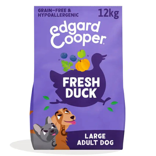 Edgard & Cooper Cibo per cani adulti di taglia grande con anatra fresca , 12 kg