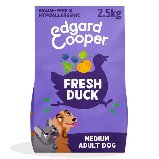 Edgard & Cooper Cibo medio per cani adulti con anatra fresca , 2,5 kg