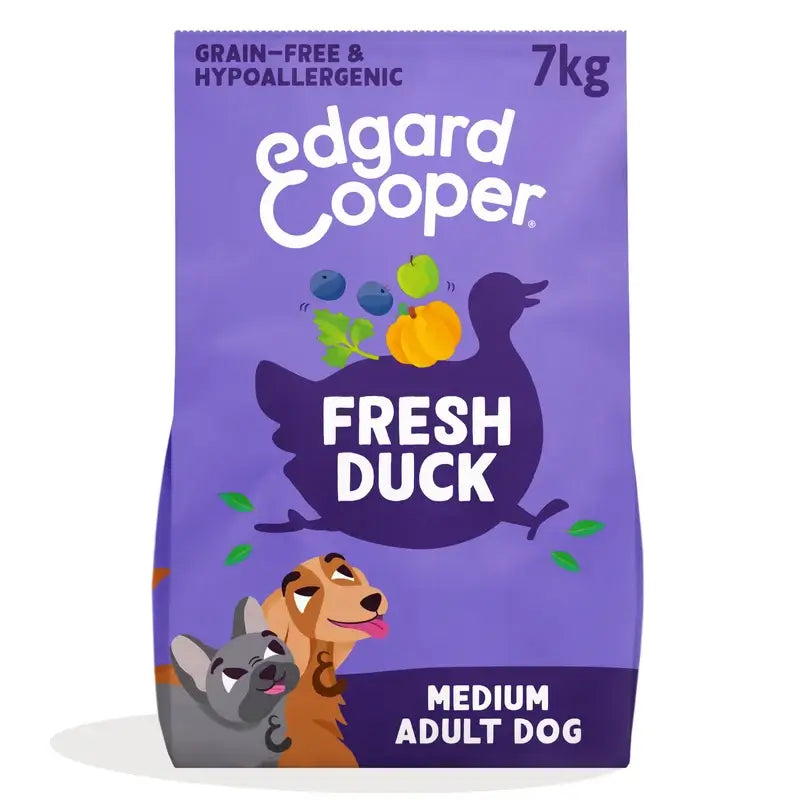Edgard & Cooper Cibo medio per cani adulti con anatra fresca , 7 kg