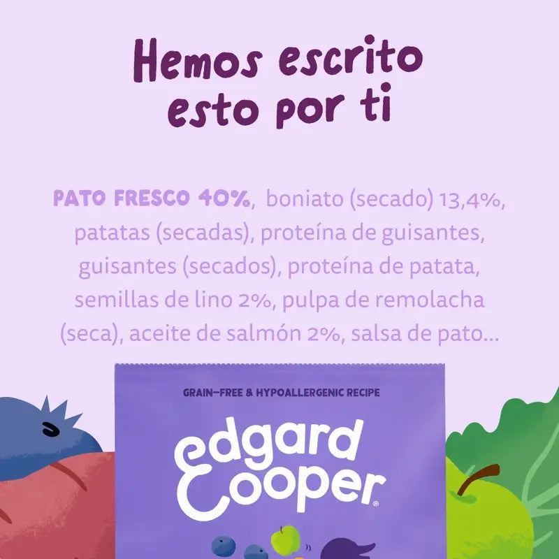 Edgard & Cooper Cibo medio per cani adulti con anatra fresca , 7 kg