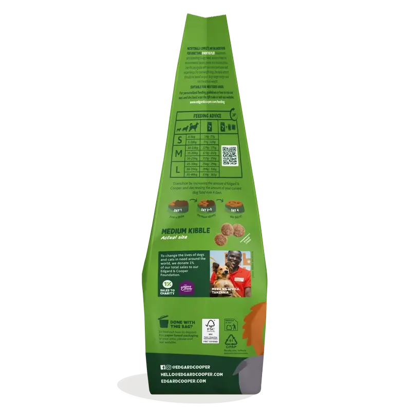 Edgard & Cooper Cibo medio per cani adulti con agnello fresco , 1 kg