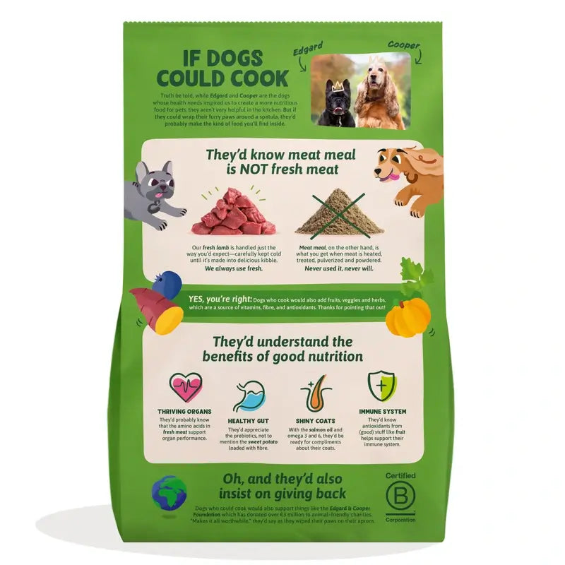 Edgard & Cooper Miniature Cibo per cani adulti con agnello fresco , 3 kg