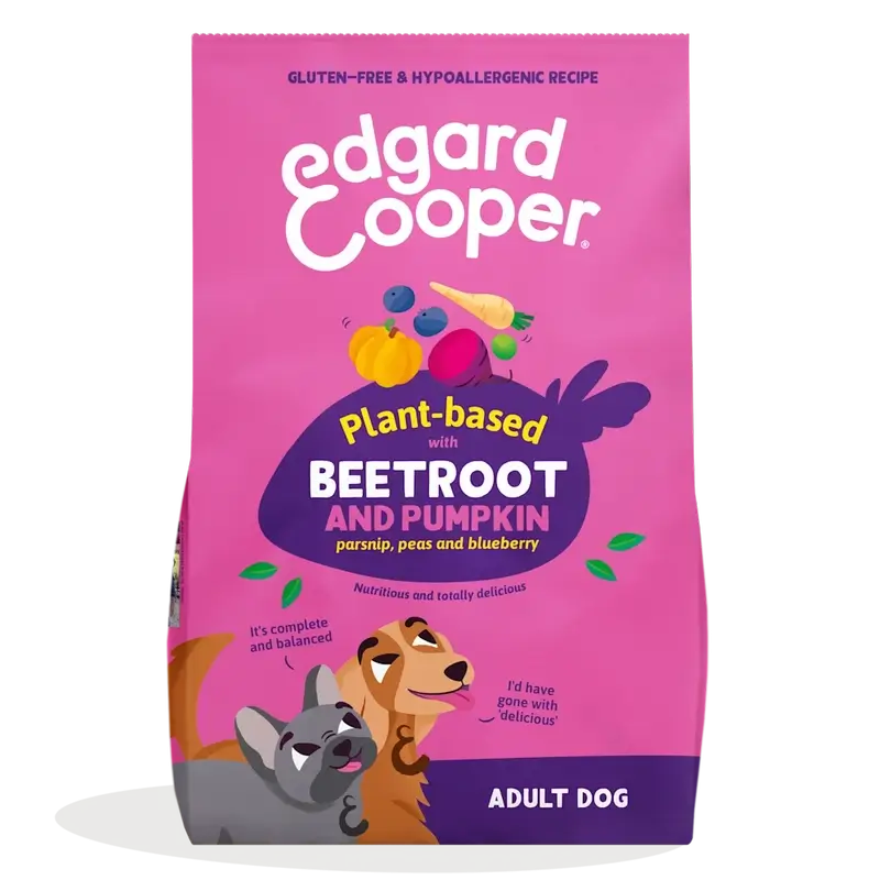 Edgard & Cooper Cibo medio per cani adulti con barbabietola e zucca , 2,5 kg