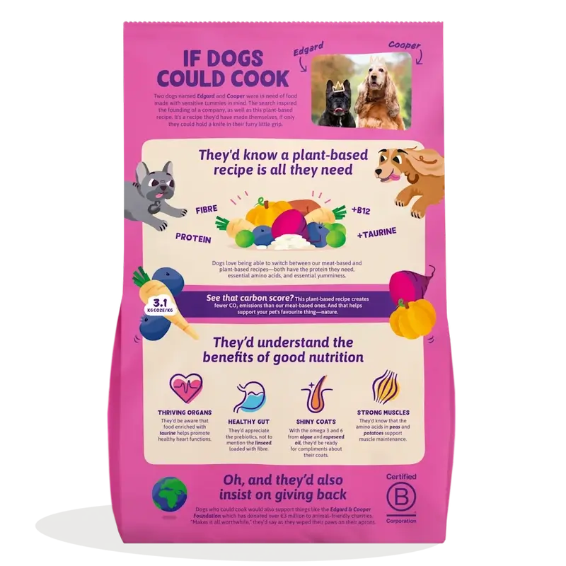 Edgard & Cooper Cibo medio per cani adulti con barbabietola e zucca , 2,5 kg