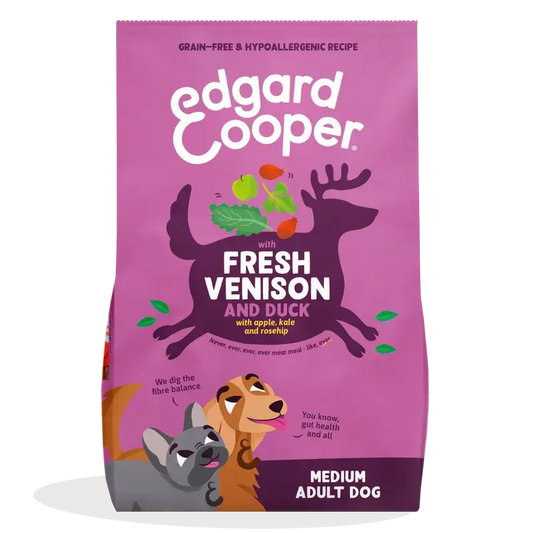 Edgard & Cooper Cibo medio per cani adulti con cervo fresco e anatra , 7 kg