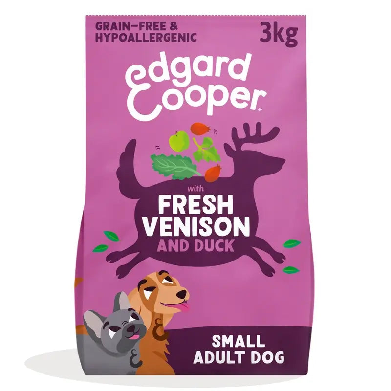 Edgard & Cooper Miniature Cibo per cani adulti con cervo fresco e anatra , 3 kg