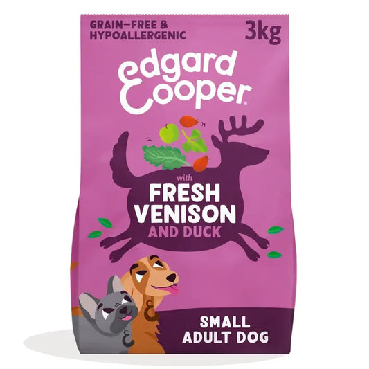 Edgard & Cooper Miniature Cibo per cani adulti con cervo fresco e anatra , 3 kg