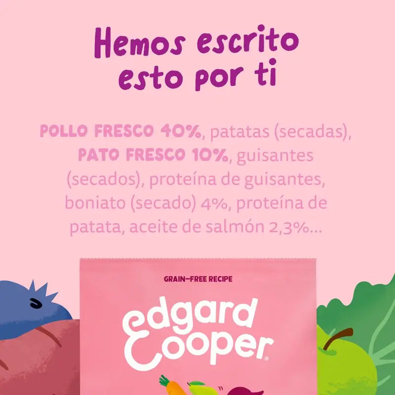 Edgard & Cooper Cibo per cuccioli medi con anatra fresca e pollo , 7 kg