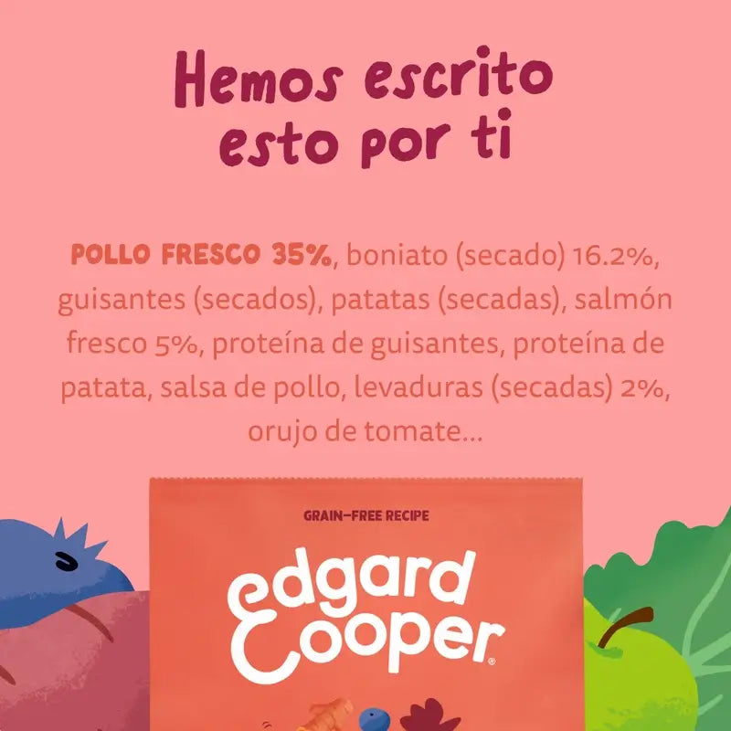 Edgard & Cooper Medium Senior Cibo per cani con pollo fresco e salmone , 7 kg
