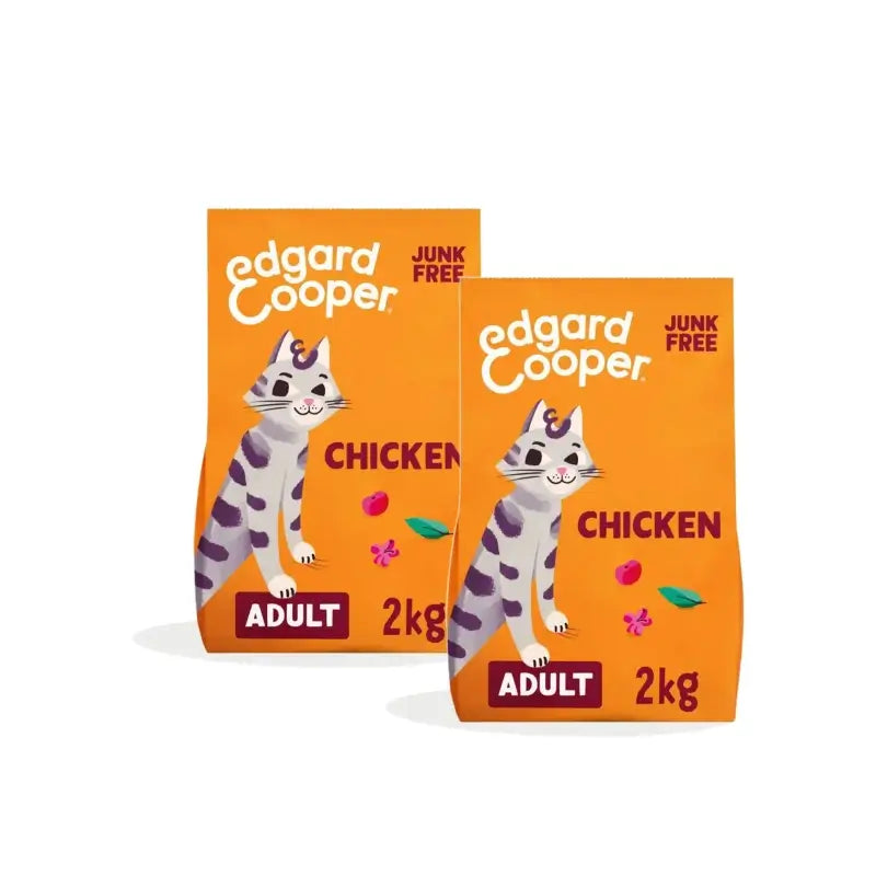 Edgard & Cooper Mangime per gatti adulti al pollo, confezione da 2 x 2 kg