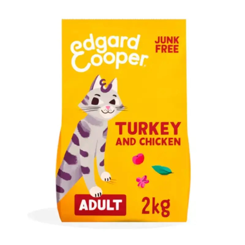 Edgard & Cooper Cibo per gatti adulti con tacchino e pollo fresco, 2 kg