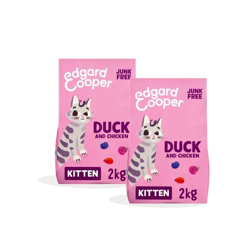 Edgard & Cooper Cibo per gatti Kitten Anatra, confezione da 2 x 2 kg