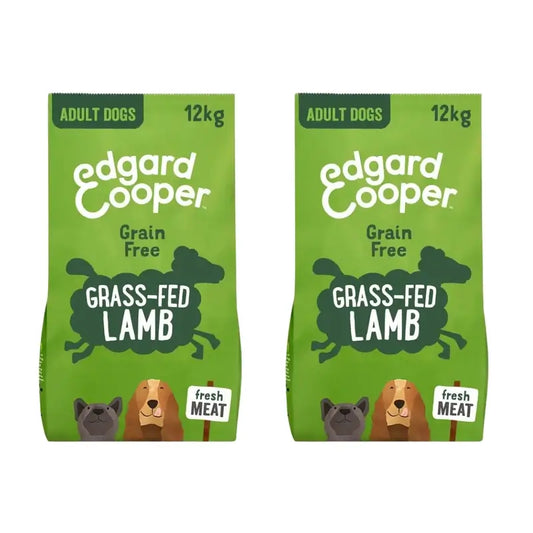 Edgard & Cooper Cibo per cani 12Kg Agnello, Confezione da 2