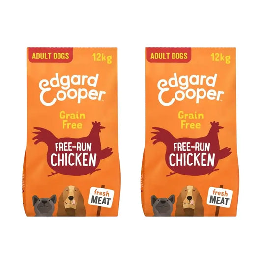 Edgard & Cooper Cibo per cani 12 kg Pollo da allevamento, Confezione da 2
