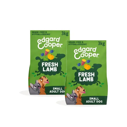 Edgard & Cooper Cibo per cani adulti al agnello mini, confezione da 2 x 3 kg