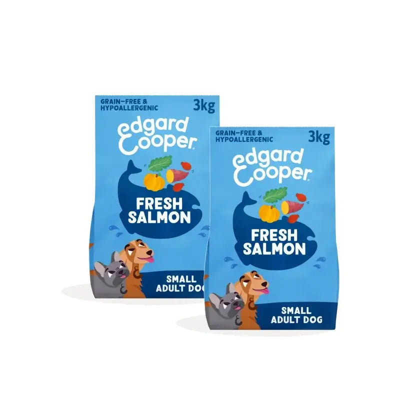 Edgard & Cooper Cibo per cani adulti di taglia mini al salmone, confezione da 2 x 3 kg