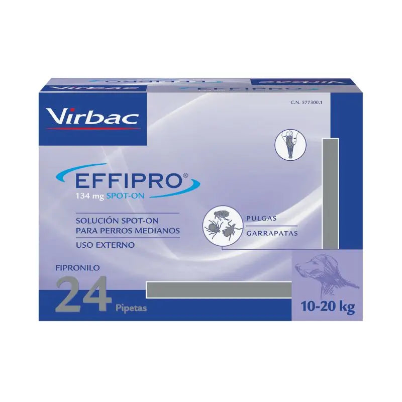 Effipro 134 Mg Spot-On Cani medi 10-20 kg, 24 pipette