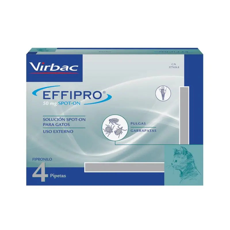 Effipro 50 Mg Spot-On Gatti, 4 pipette