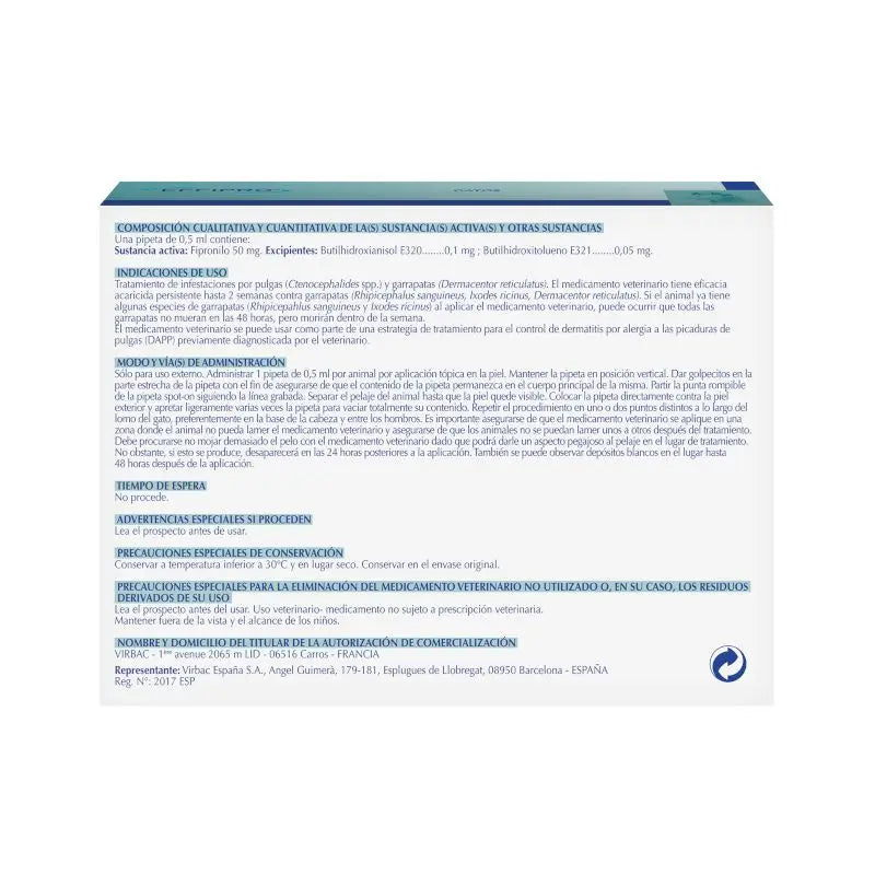 Effipro 50 Mg Spot-On Gatti, 4 pipette