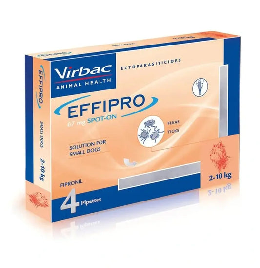 Effipro 67 Mg Spot-On Cani di piccola taglia 2-10Kg, 4 pipette