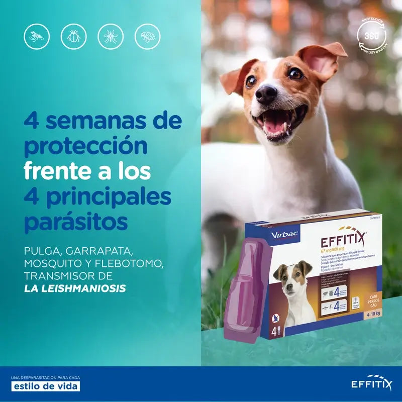 Effitix M Antiparassitario Cani medi 10-20 Kg, 4 pipette