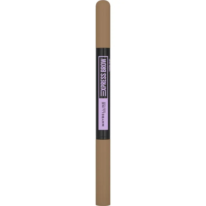 Maybelline New York Express Brow Satin Duo Matita automatica per sopracciglia 01 Biondo scuro