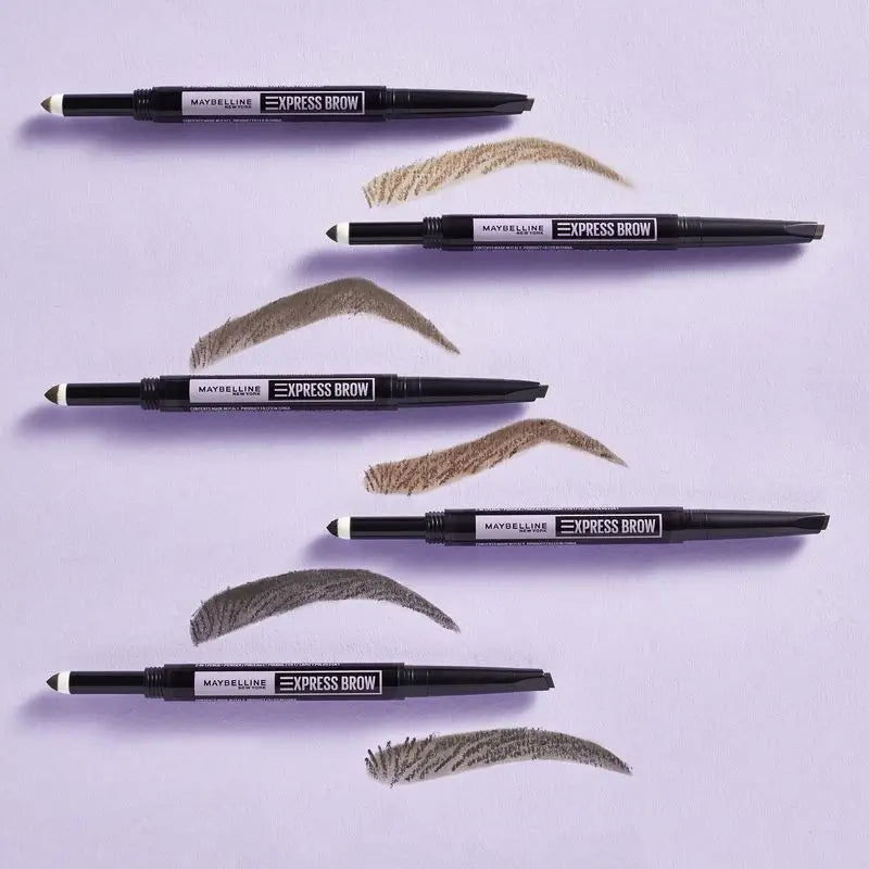 Maybelline New York Express Brow Satin Duo Matita automatica per sopracciglia 02 Marrone medio