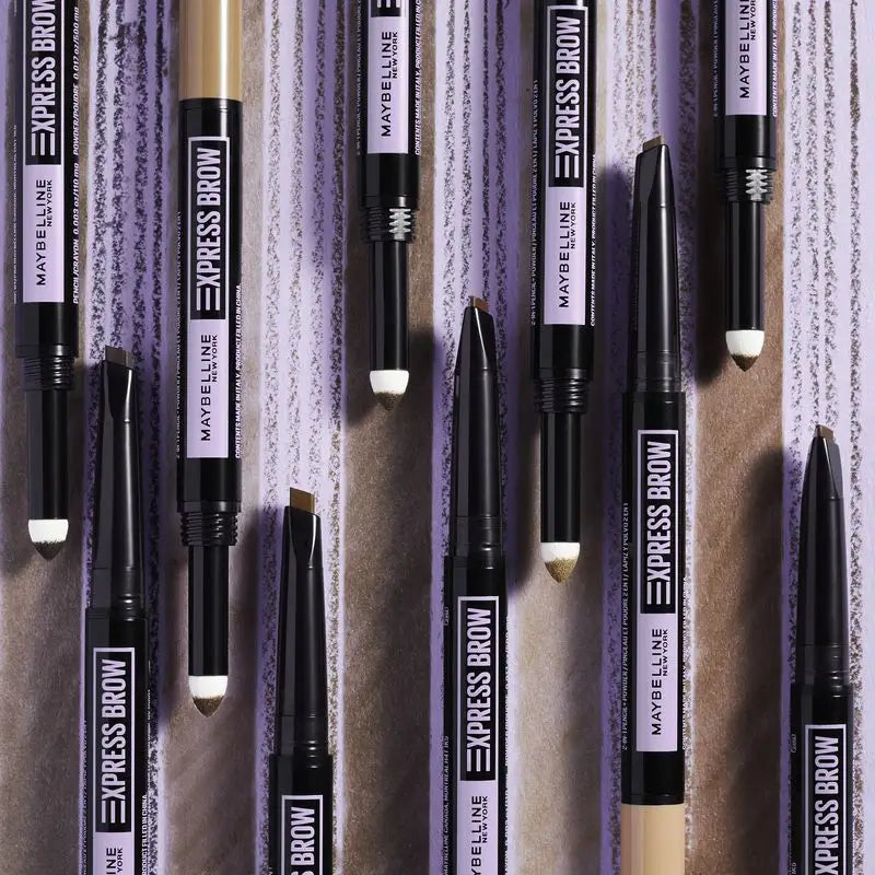 Maybelline New York Express Brow Satin Duo Matita automatica per sopracciglia 02 Marrone medio