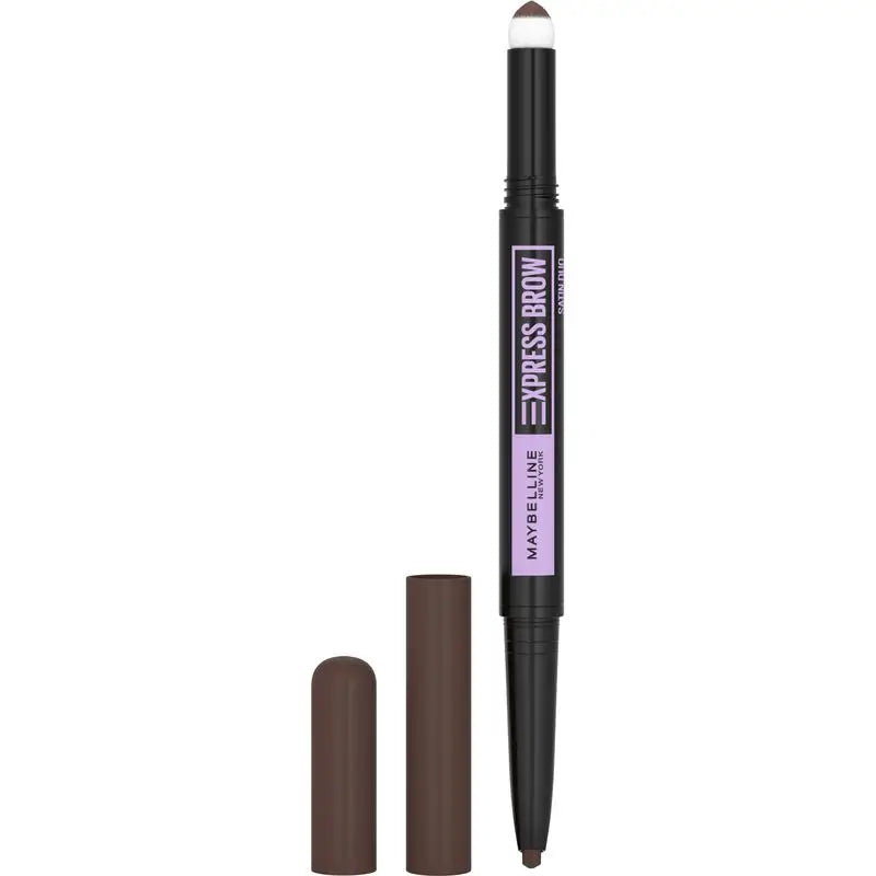 Maybelline New York Express Brow Satin Duo Matita automatica per sopracciglia 04 Marrone scuro