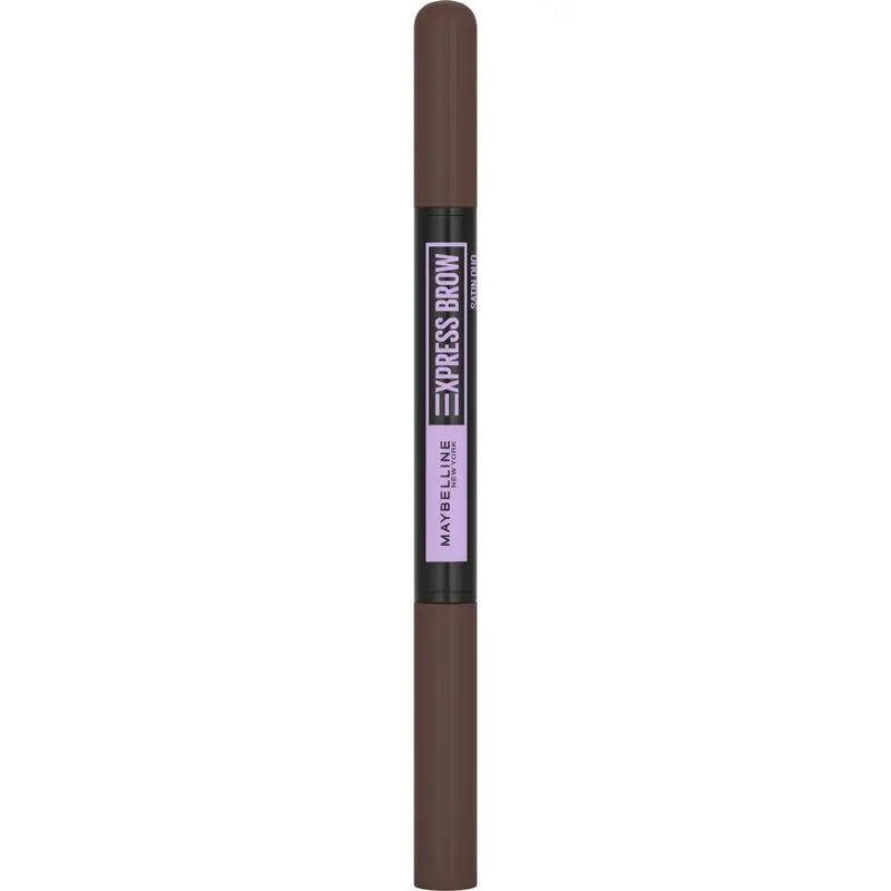 Maybelline New York Express Brow Satin Duo Matita automatica per sopracciglia 04 Marrone scuro