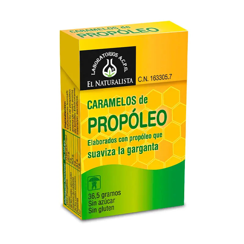 El Naturalista Caramelle alla propoli 20 unità senza zucchero 36,5 grammi