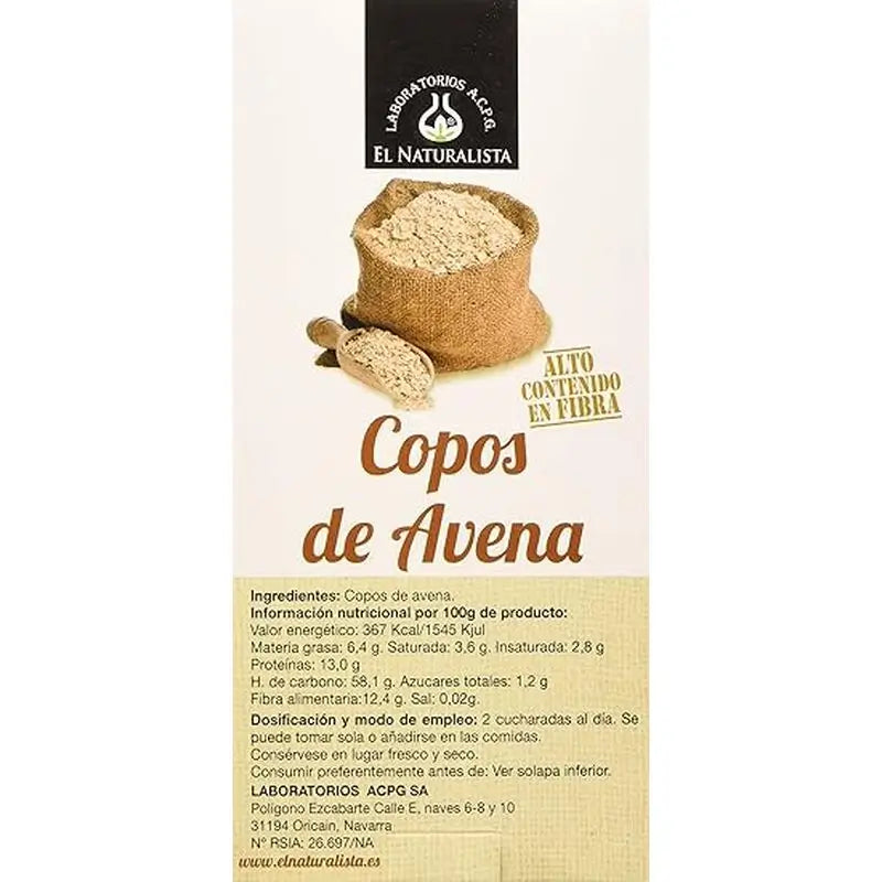 Fiocchi d'avena El Naturalista, 250 Gr