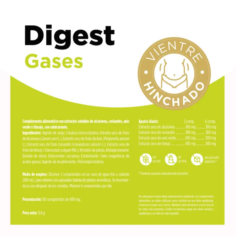Eladiet Digest Gases (Aero), 60 compresse