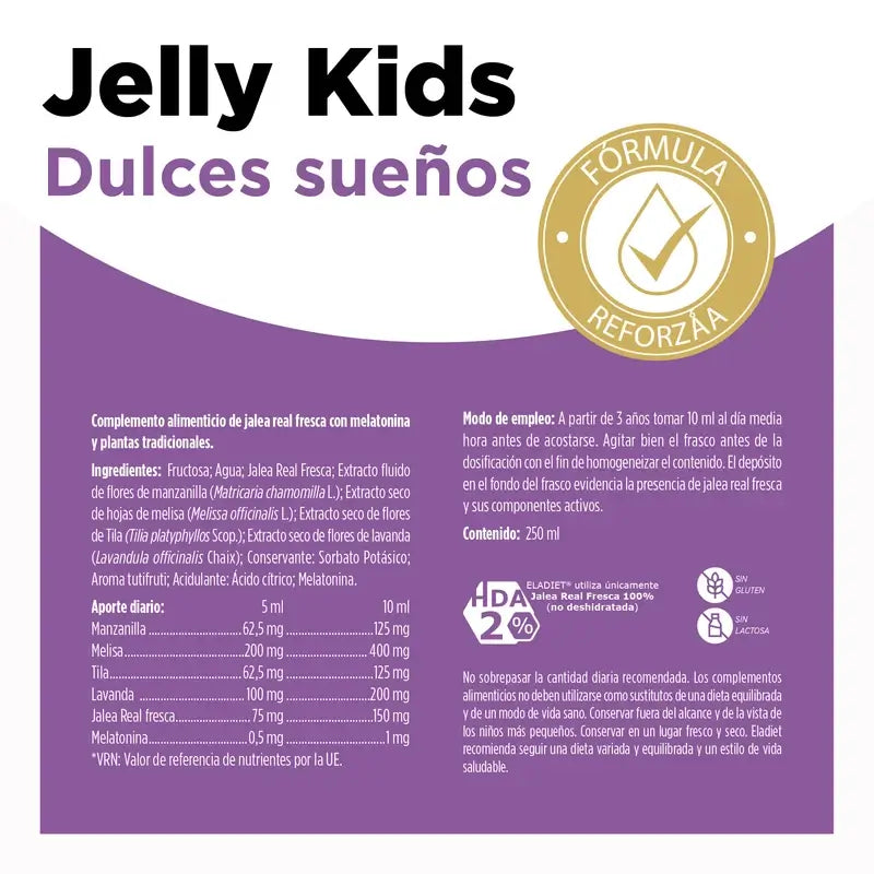 Eladiet Jelly Kids Sogni d'oro con melatonina, 250 ml