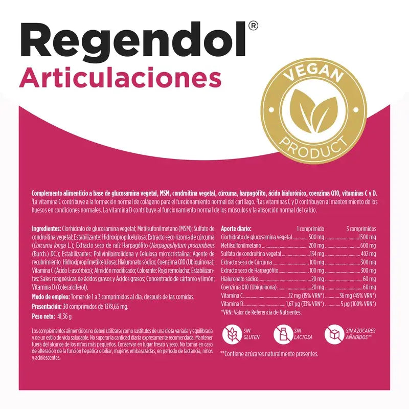 Eladiet Regen & Dol Amp Vegan, 30 compresse