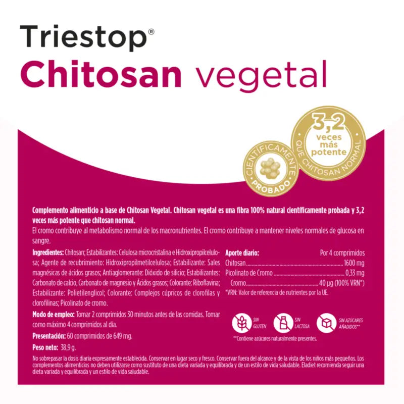 Eladiet Triestop Chitosano Vegetale 60 compresse.