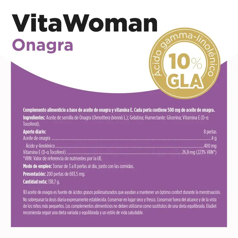 Eladiet Vitawoman Enotera, 200 perle