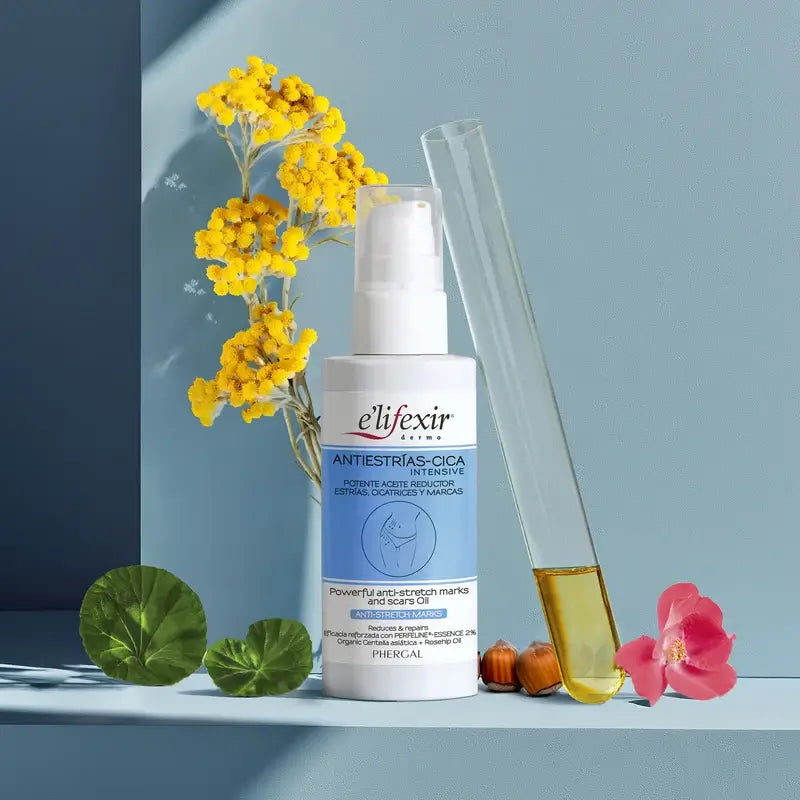 Elifexir Cica Olio Intensivo Anti-Smagliature Riduttore di Cicatrici, 100 ml