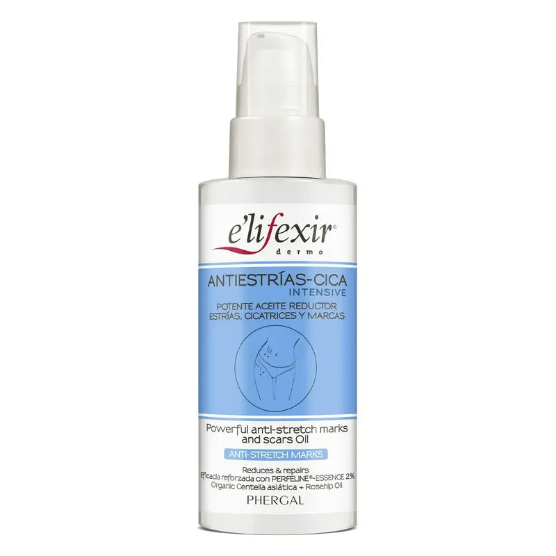 Elifexir Cica Olio Intensivo Anti-Smagliature Riduttore di Cicatrici, 100 ml