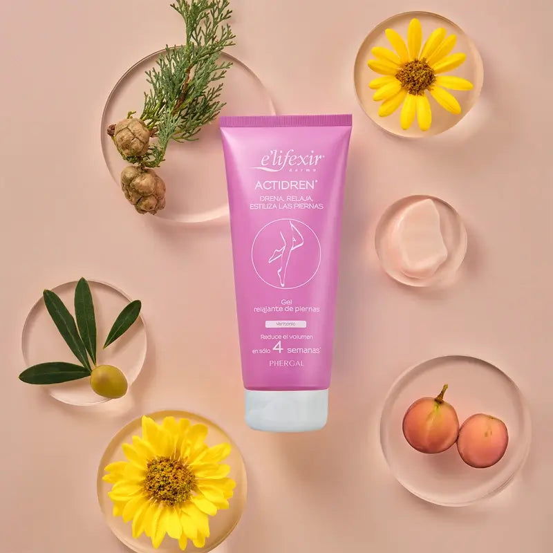 Elifexir Actidren Gel Crema Drenante Rilassante Gambe Stanche 200Ml