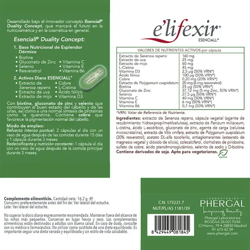Elifexir Esenciall Ridensificante Confezione 60 Cap+ Siero 35 Ml.