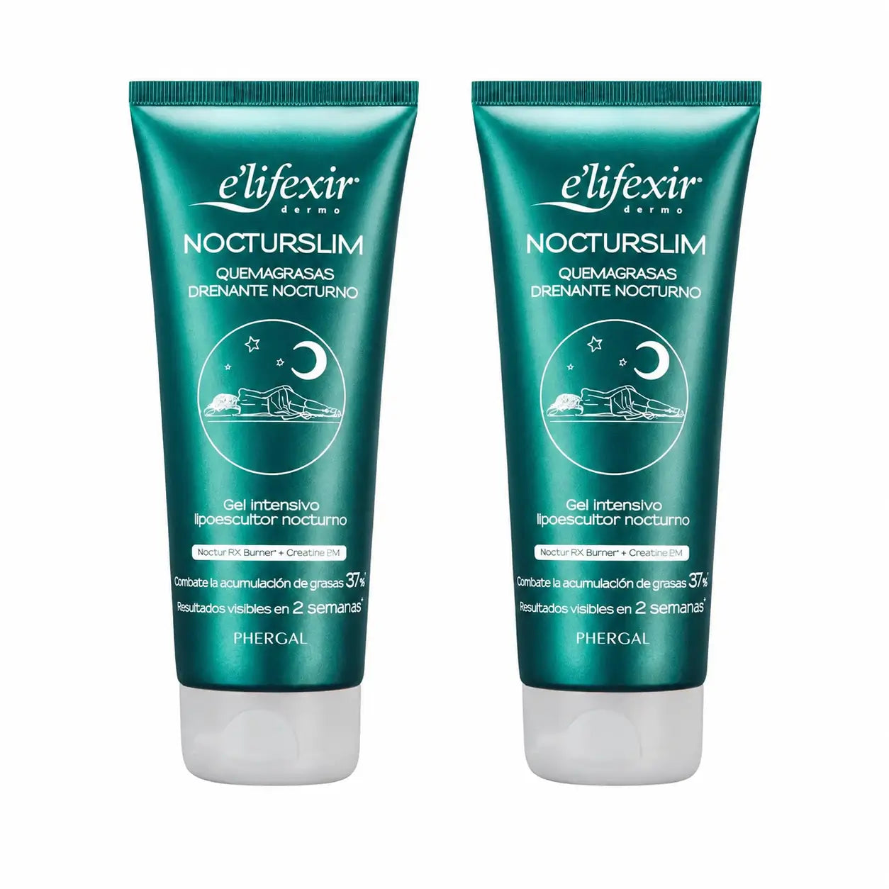 Elifexir Nocturslim Crema Notte Bruciagrassi Intensiva Anticellulite 200Ml, confezione da 2