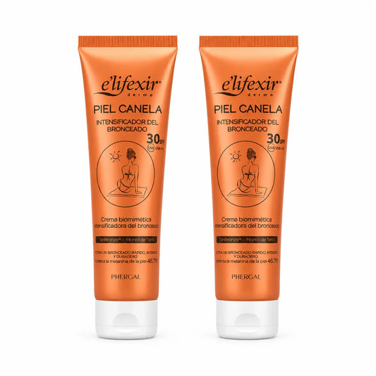 Elifexir Crema cutanea alla cannella Spf30 Gel acceleratore dell'abbronzatura Protezione solare 150Ml, confezione da 2
