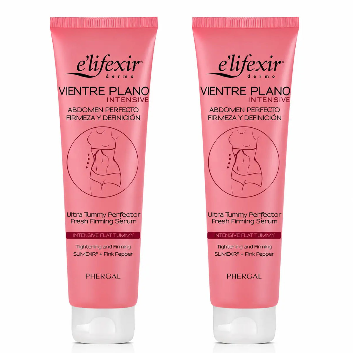 Elifexir Siero Pancia Piatta Siero Intensivo Riduttore Addome Siero Rassodante Brucia Grassi 150Ml, confezione 2